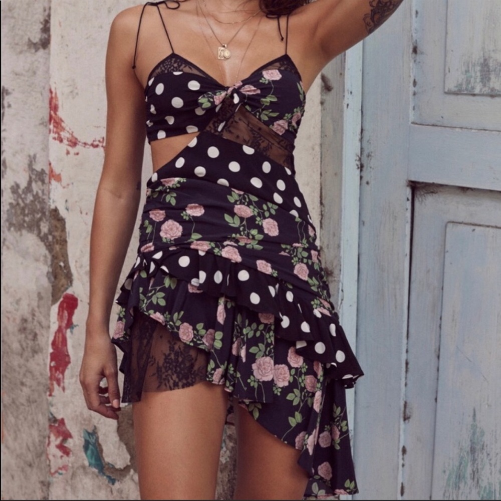 For Love & Lemons Butterscotch Tank Midi Dress